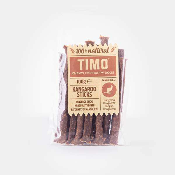 Afbeelding Timo Sticks 100 g - Hondensnacks - Kangoeroe door Petsplace.nl