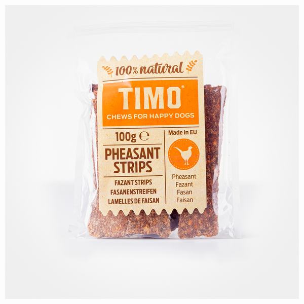 Afbeelding Timo Strips 100 g - Hondensnacks - Fazant door Petsplace.nl