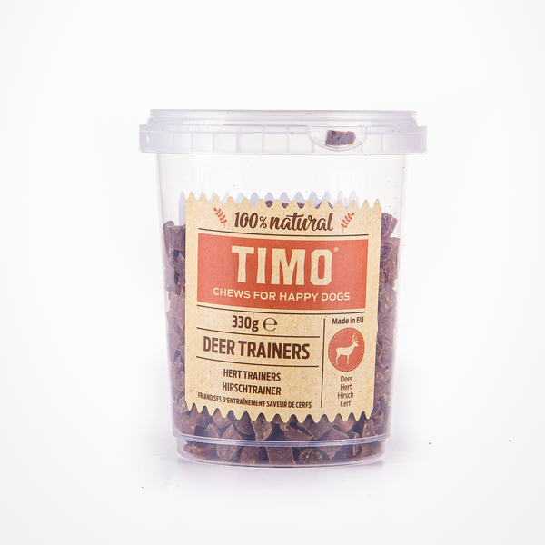 Afbeelding Timo Trainers Hert - Hondensnacks - 330 g Voordeelemmer door Petsplace.nl