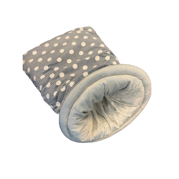 Afbeelding Adori Slaapzak Dotty - Kattenbed - Ø 30x53 cm Grijs door Petsplace.nl