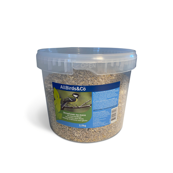 Afbeelding Allbirds&Co Strooivoer No Mess In Emmer - Voer - 2.5 kg door Petsplace.nl