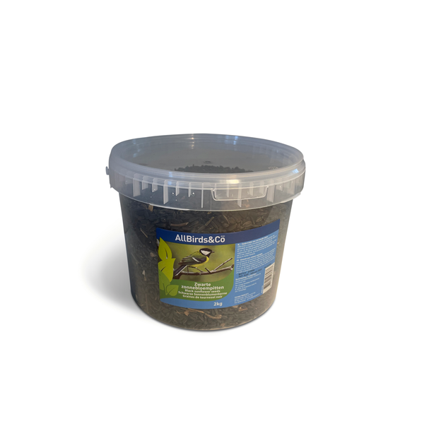 Afbeelding Allbirds&Co Zwarte Zonnebloempitten In Emmer - Voer - 2 kg door Petsplace.nl