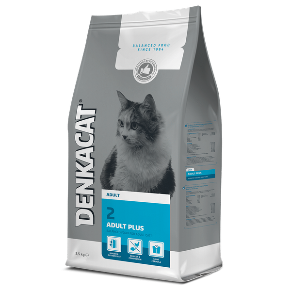 Afbeelding Denkacat Adult Plus - Kattenvoer - Kalkoen Vis 2.5 kg door Petsplace.nl