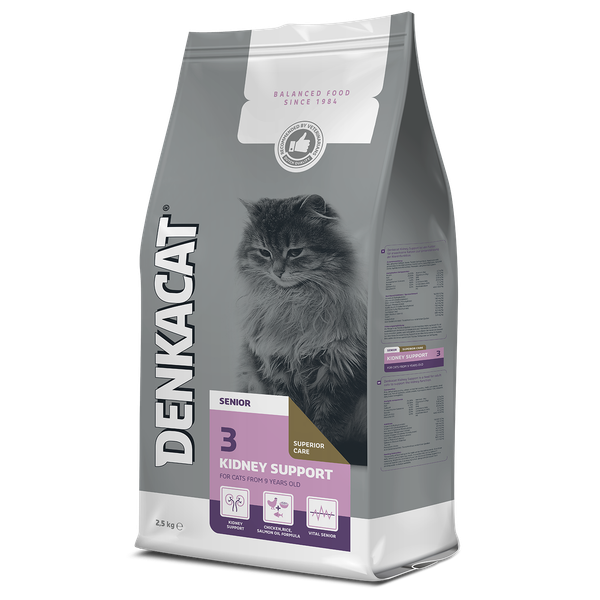 Afbeelding Denkacat Senior Plus - Kattenvoer - Kip Zalm 2.5 kg Senior Katten Ouder Dan 9 Jaar door Petsplace.nl