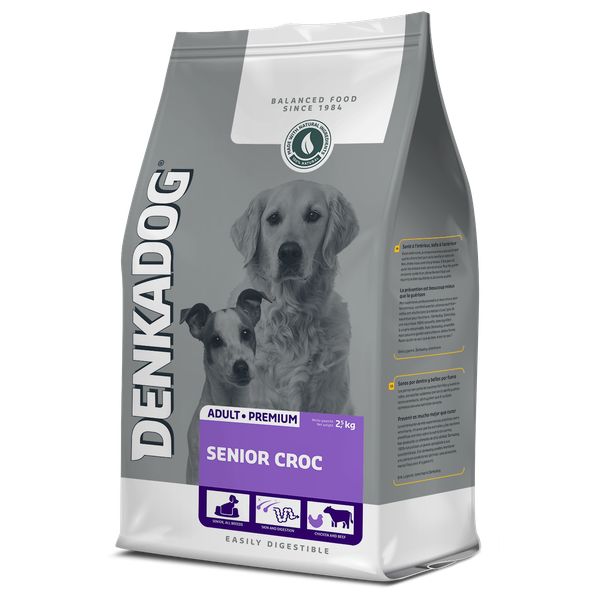 Afbeelding Denkadog Senior Croc Rund&Vis&Kip - Hondenvoer - 2.5 kg door Petsplace.nl