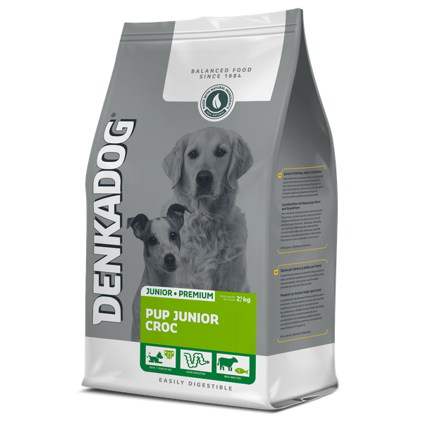 Afbeelding Denkadog Pup Junior Croc Rund&Kip - Hondenvoer - 2.5 kg door Petsplace.nl