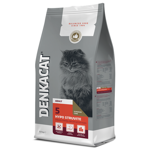 Afbeelding Denkacat Hypo Struvite - Kattenvoer - 2.5 kg door Petsplace.nl