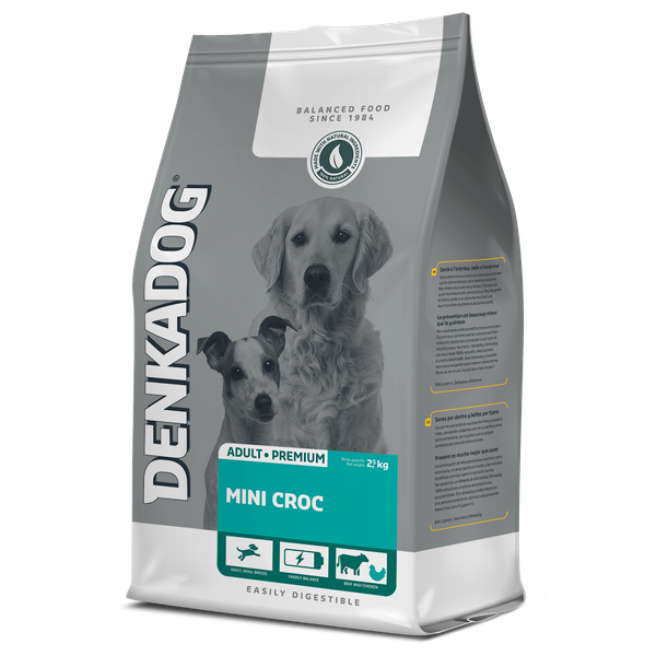 Afbeelding Denkadog Mini Croc - Hondenvoer - Rund Kip 2.5 kg door Petsplace.nl