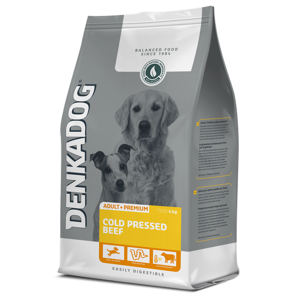 Afbeelding Denkadog Cold Pressed Rund - Hondenvoer - 4 kg door Petsplace.nl