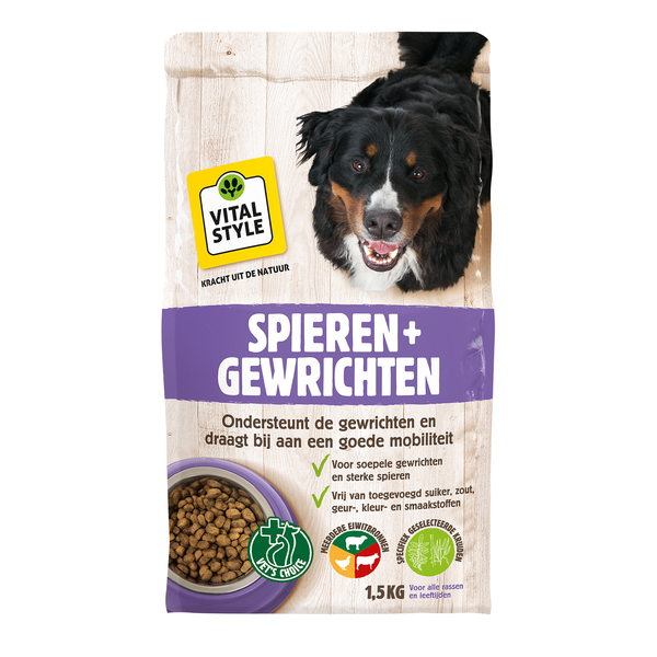 Vitalstyle Spieren + Gewrichten - Hondenvoer - 1.5 kg