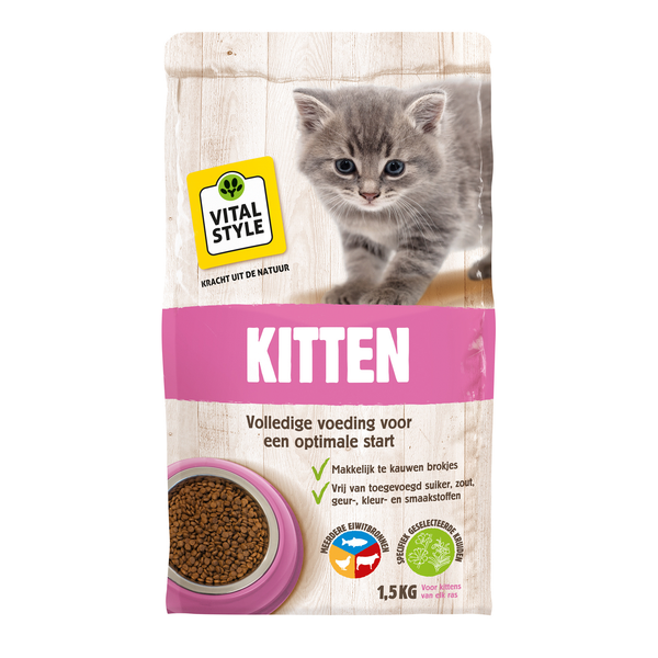 Afbeelding Vitalstyle Kitten - Kattenvoer - 1.5 kg door Petsplace.nl