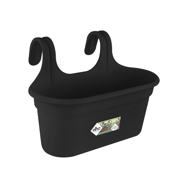 Afbeelding Elho Balkonbak Green Basics Easy Hanger - Plantenbak - 36x27x26 cm Zwart door Petsplace.nl