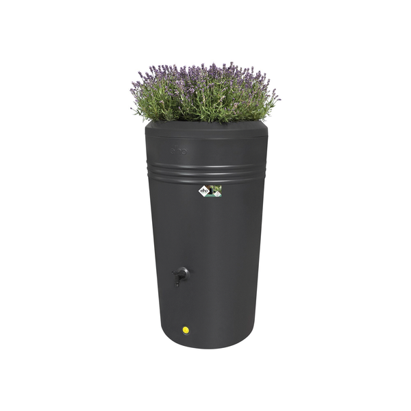 Afbeelding Elho Geen Basics regenton 200L zwart met plantenbak door Petsplace.nl