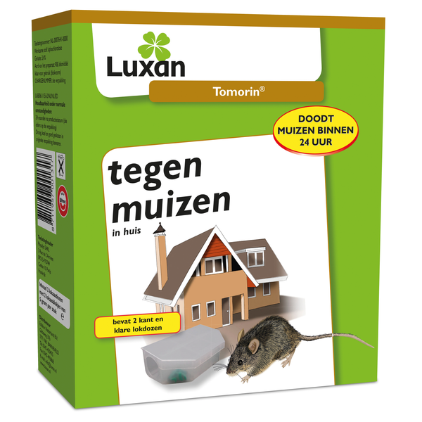 Afbeelding Luxan Tomorin Tegen Muizen met twee gratis voerdoosjes door Petsplace.nl