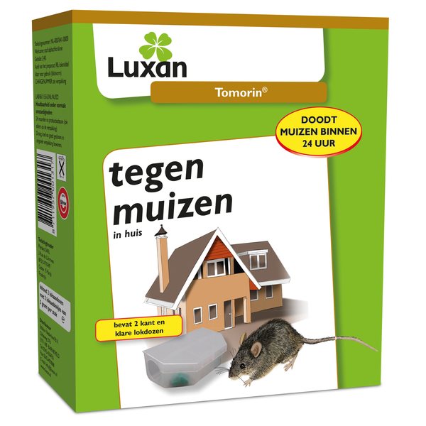 Luxan Tomorin Tegen Muizen met twee gratis voerdoosjes