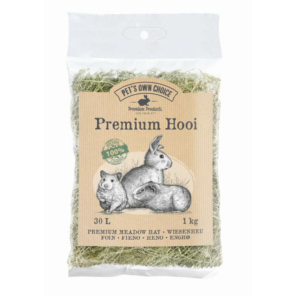 Afbeelding 1 kg Pets own choice premium berghooi door Petsplace.nl