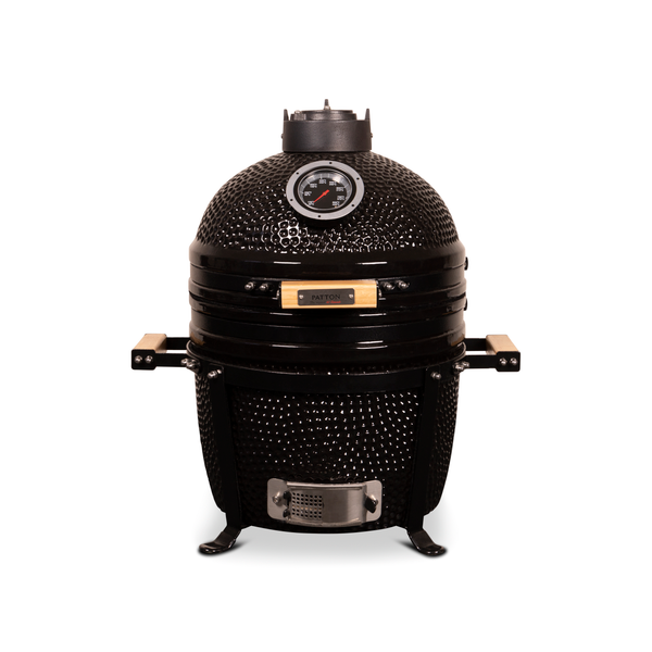 Patton Premium Kamado 15 Table Black - Grill - Barbecue - Ø 34 cm Zwart