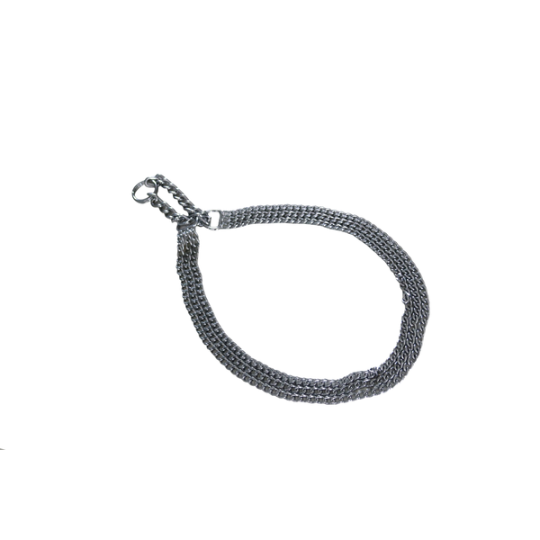 Afbeelding Ploeg Slipketting Geslepen 3 Rijen - Hondenhalsband - 65x0.2 cm Chroom door Petsplace.nl