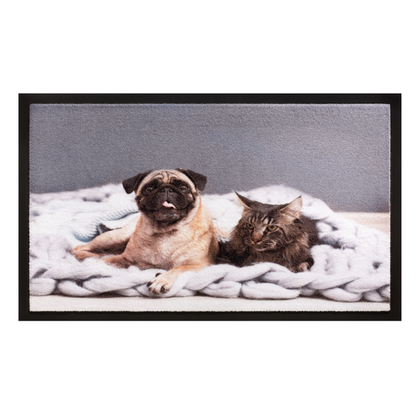 Hamat Deurmat Image Cat & Dog - Deurmat - 40x60 cm Multi-Color