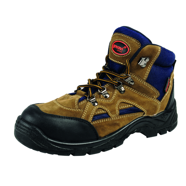 Afbeelding Gevavi Safety Werkschoen Worker S1p Bruin&Blauw - Werkschoenen - 43 Hoog door Petsplace.nl