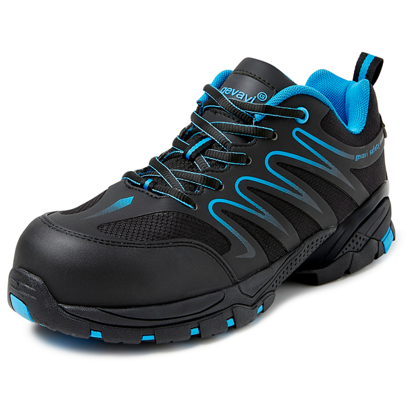 Afbeelding Gevavi Veiligheidsschoen Gs30 Parma S1p Zwart&Blauw - Werkschoenen - 46 door Petsplace.nl