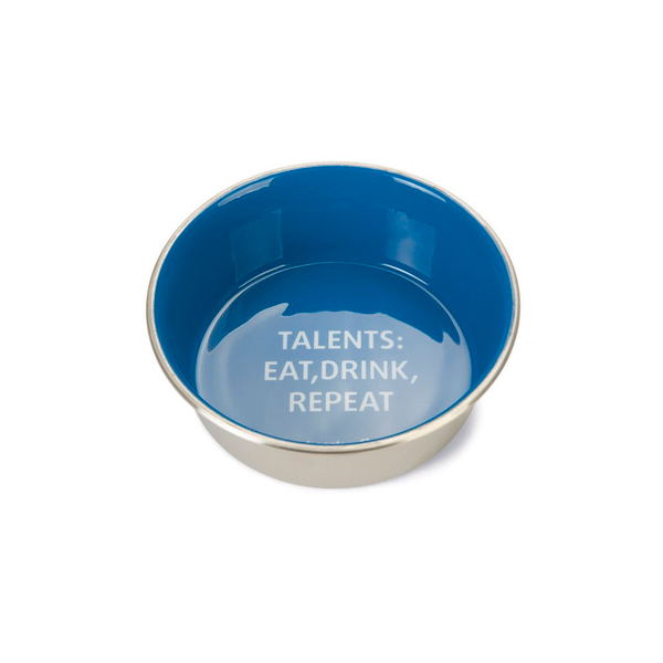 Afbeelding Beeztees voer- en drinkbak talents - hond - rvs - blauw - 20cm door Petsplace.nl