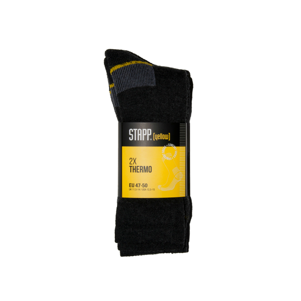 Stapp Yellow Herensok Thermo Antraciet - Sokken - 3942 2pack