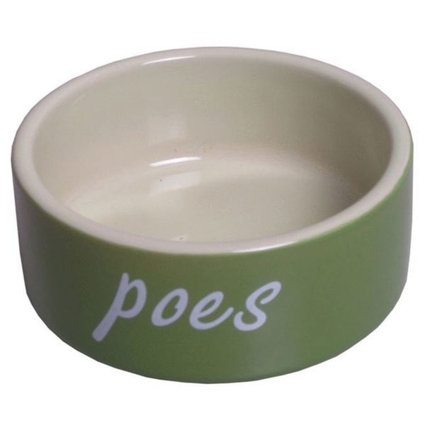 Afbeelding Kattenvoerbak Steen Groen 12cm Voer- & waterbak kat door Petsplace.nl