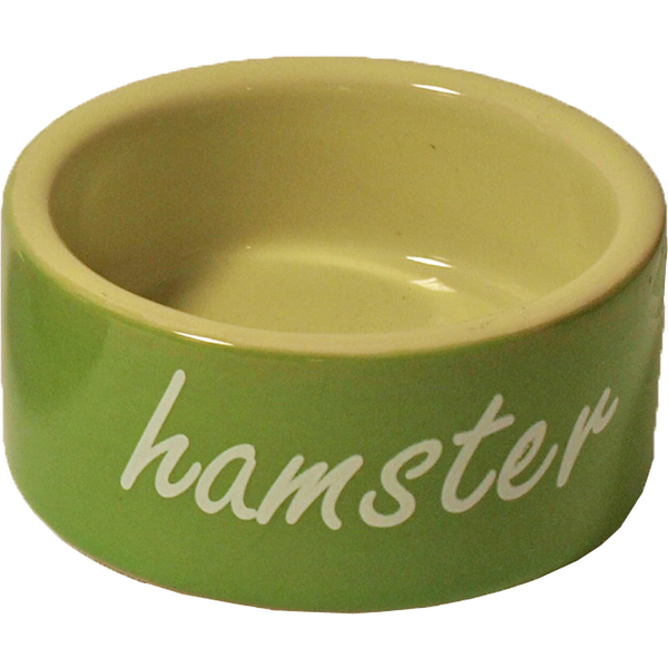 Afbeelding Hm Voerbak Keramiek Hamster 6 cm - Voerbak - Groen door Petsplace.nl