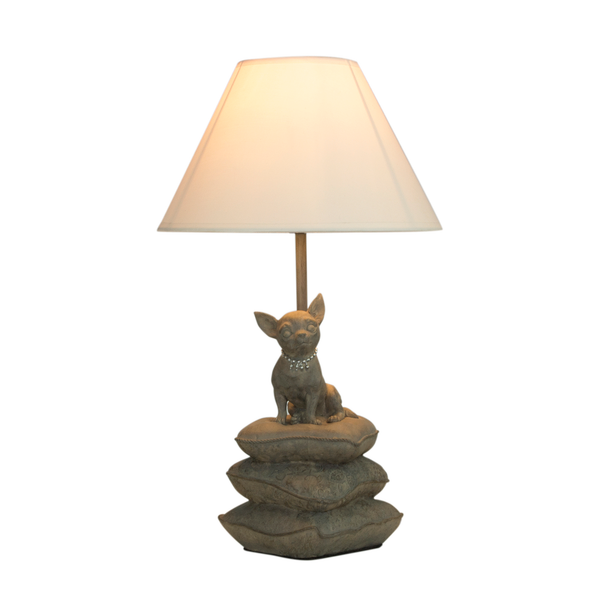 Happy-House Lamp Chihuahua - Hondencadeau - 22x22x41 cm Beige