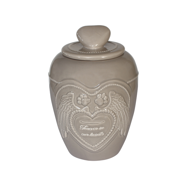 Afbeelding Happy-House Memory Collection Urn - Herdenken - 13.5x13.5x18.5 cm 1 l Beige Small door Petsplace.nl