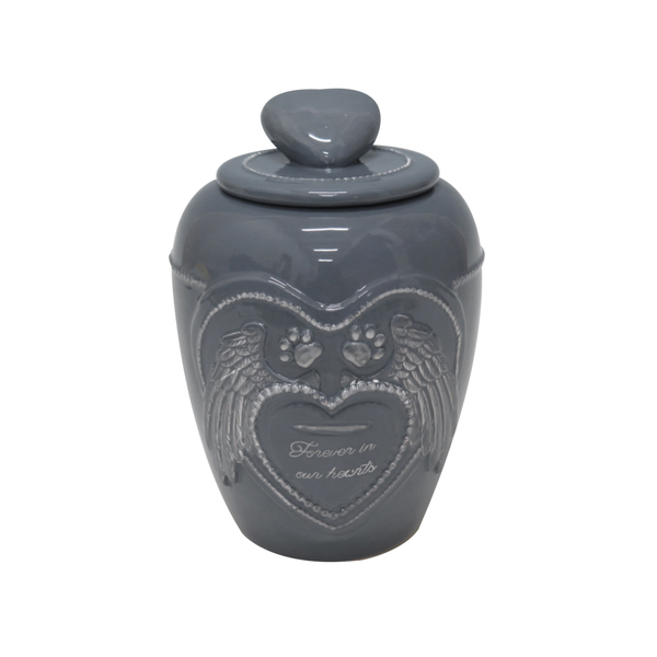 Afbeelding Happy-House Memory Collection Urn - Herdenken - 13.5x13.5x18.5 cm 1 l Hardsteenlook Small door Petsplace.nl