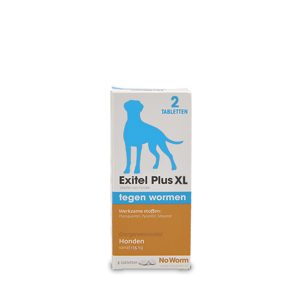 Afbeelding Exitel Plus XL voor honden vanaf 17,5 kg 2 Tabletten door Petsplace.nl