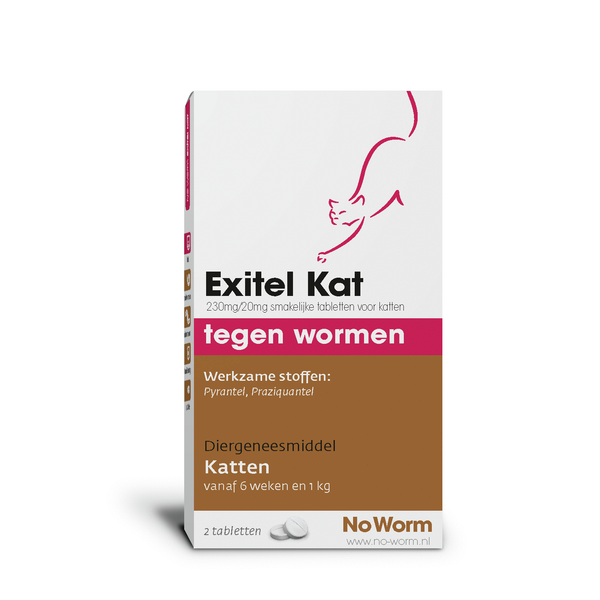 Afbeelding Exitel kat tegen wormen 2 Tabletten door Petsplace.nl