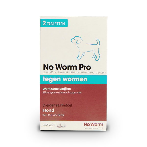 No Worm Pro Kleine Hond & Puppy 2 Tabletten