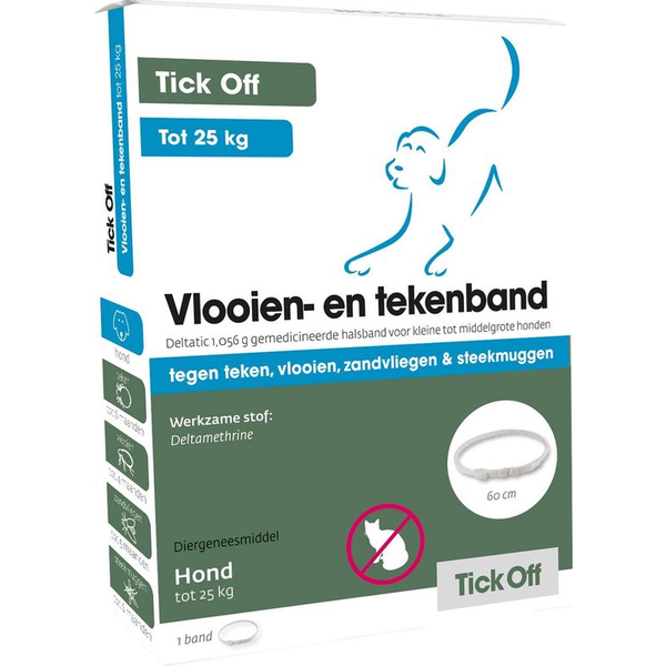 Tick Off Vlooien- en tekenband hond 1 x (tot 25 kg)