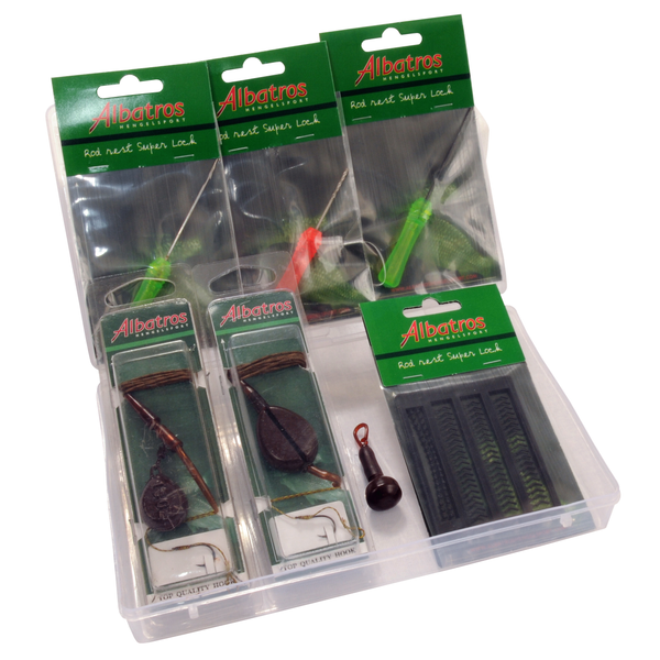 Afbeelding Albatros Ready2fish Carpbox - Visgereedschap - Zwart Groen per set Karper door Petsplace.nl