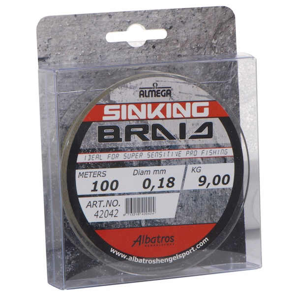 Afbeelding Albatros Vislijn Almega Sinking Braid 100 m - Hoofdlijn - 0.12mm Allround door Petsplace.nl