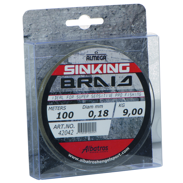 Afbeelding Albatros Vislijn Almega Sinking Braid 100 m - Hoofdlijn - 0.25mm Allround door Petsplace.nl