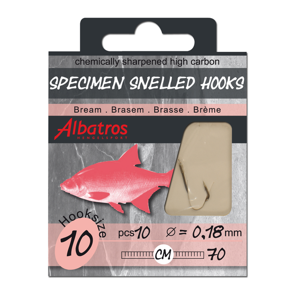 Afbeelding Albatros Hakenboekje Brasem 70 cm - Hakenboekjes - 10 Ø 0.18mm Witvis door Petsplace.nl