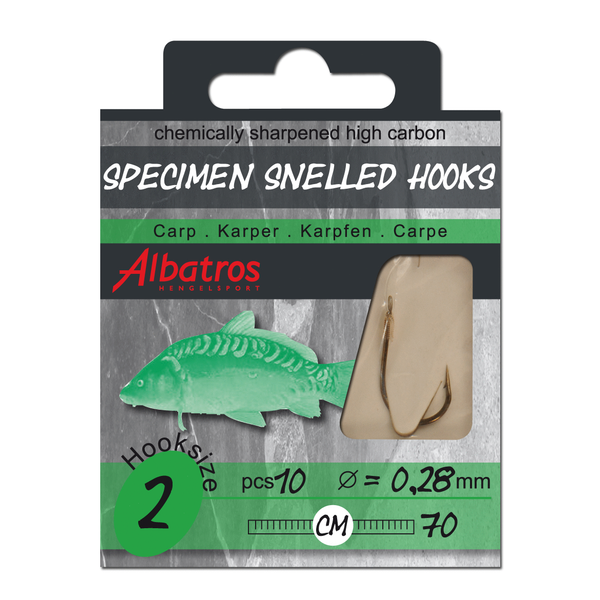 Afbeelding Albatros Hakenboekje Karper 70 cm - Hakenboekjes - 4 Ø 0.25mm Roofvis door Petsplace.nl