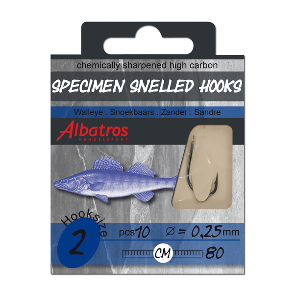 Afbeelding Albatros Hakenboekje Snoekbaars 80 cm - Hakenboekjes - 2 Ø 0.25mm Roofvis door Petsplace.nl