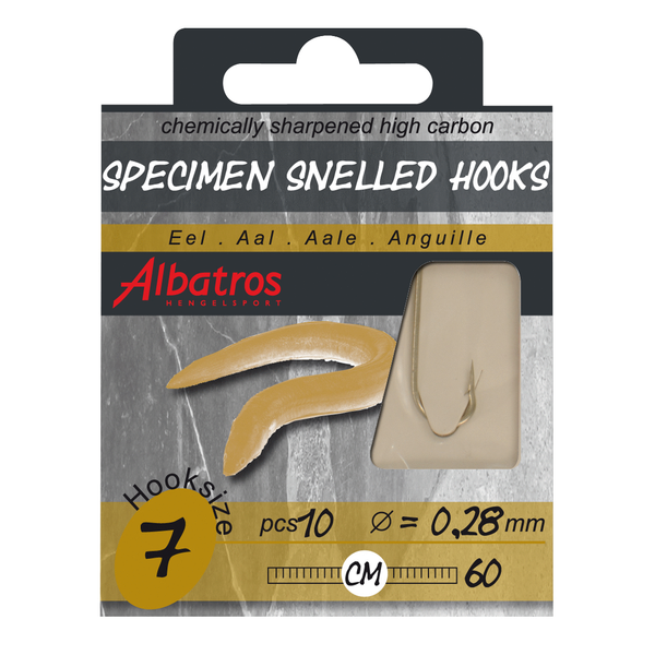 Afbeelding Albatros Hakenboekje Paling 60 cm - Hakenboekjes - 7 Ø 0.28mm Zeevis door Petsplace.nl