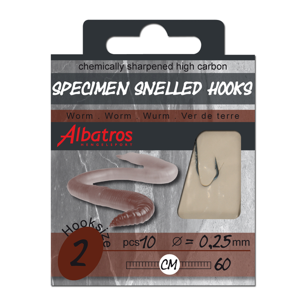 Afbeelding Albatros Hakenboekje Worm - Hakenboekjes - 60 cm 10 stuks Allround 4 Ø 0.22mm door Petsplace.nl