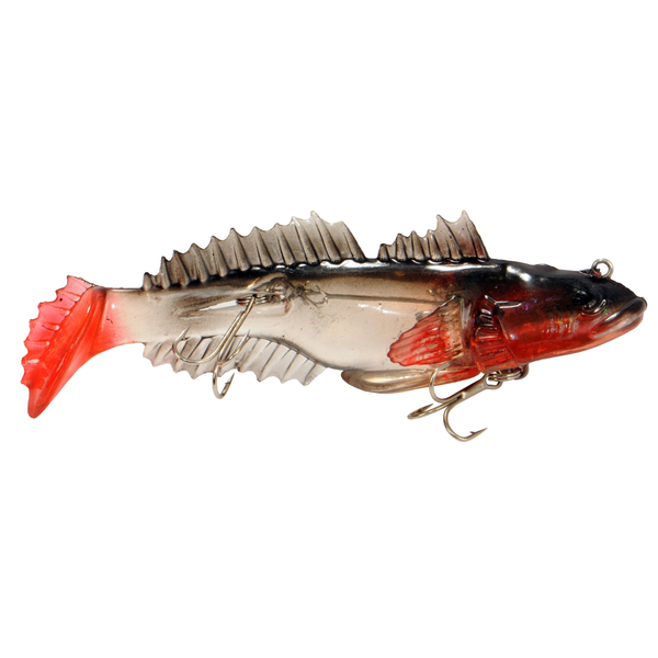 Albatros Softbait Albashad Walleye - Baits - 9 cm 24 g Wit Rood Grijs Roofvis