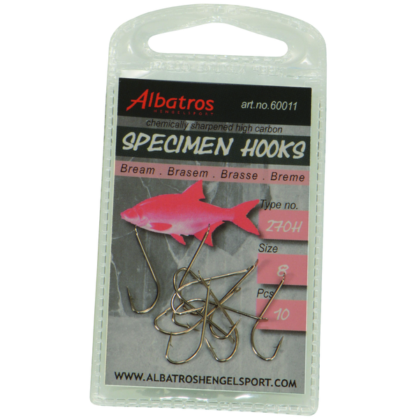 Afbeelding Albatros Haak Specimen Brasem 270h 10 stuks - Enkele Haak - 14 Witvis door Petsplace.nl