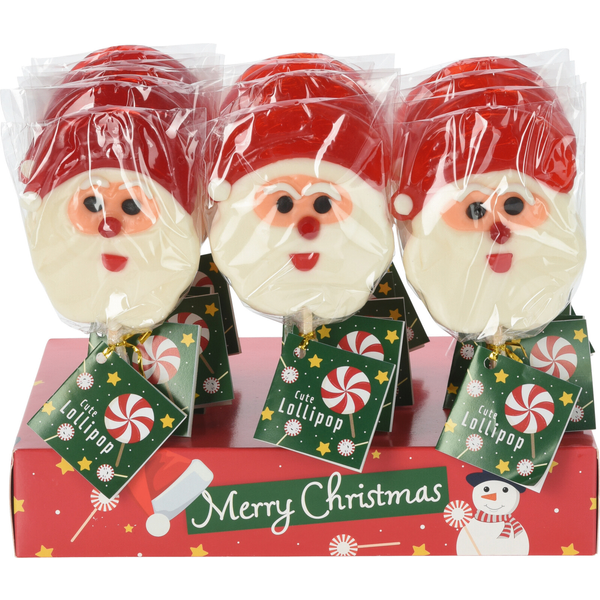 Afbeelding Homestyle Santa Lollipop In Display - Kerst - 80 g 27 stuks door Petsplace.nl