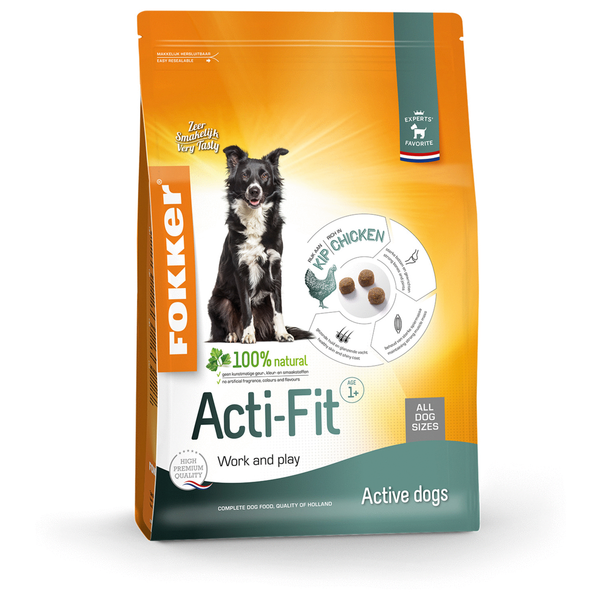 Afbeelding Fokker Acti-Fit hondenvoer 2,5 kg door Petsplace.nl