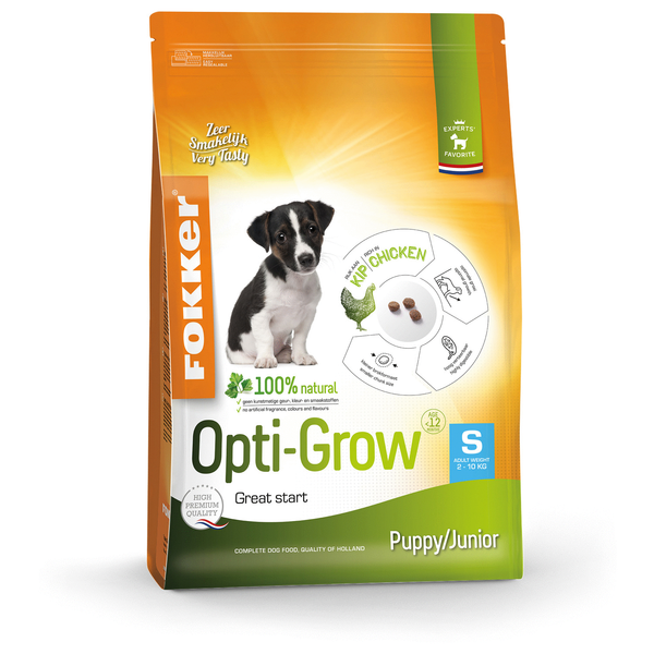 Fokker Dog Opti-Grow S Kip - Hondenvoer - 2.5 kg