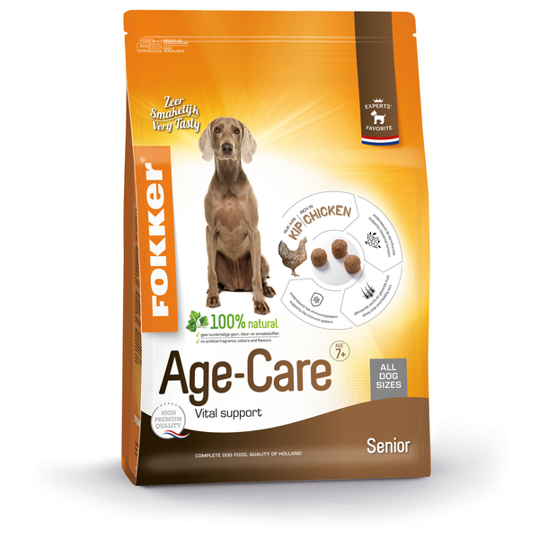 Afbeelding Fokker Dog Age-Care Kip - Hondenvoer - 13 kg door Petsplace.nl